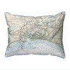 Bass River, MA Nautical Map Pillow 20x24 – Extra Large Zippered Main image