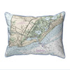 Cape May, NJ Nautical Map Pillow 20x24 – Extra Large Zippered Main image