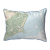 Fripp Island, SC Nautical Map Pillow 20x24 – Extra Large Zippered Main image
