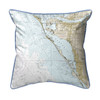 Sarasota Bay, FL Nautical Map Pillow 22x22 – Extra Large Zippered Main image