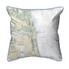 Jacksonville, FL Nautical Map Pillow 22x22 – Extra Large Zippered Main image