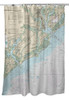 Betsy Drake Charleston Harbor and Approaches, SC Nautical Map Shower Curtain Main image