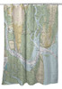 Betsy Drake St Simons Sound, GA Nautical Map Shower Curtain Main image