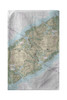 Betsy Drake Charleston Harbor and Approaches, SC Nautical Map Beach Towel Main image