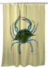 Betsy Drake Female Blue Crab Shower Curtain - Yellow Main image
