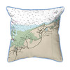 Cape Cod Dennis Map Pillow 18x18 – Large Corded Decor Main image