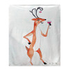 Betsy Drake Deer Party Fleece Throw Main image