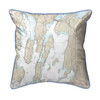 North Hero Island Map Pillow 12x12 – Small Corded Decor Main image