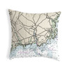 Betsy Drake Kennebunckport ME Map Pillow 18x18 - Noncorded Indoor/Outdoor Main image
