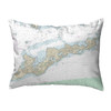 Betsy Drake Fishers Island RI Map Pillow 16x20 - Noncorded Indoor/Outdoor Main image