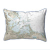 Boston Harbor, MA Small Map Pillow 11x14 – Corded Indoor/Outdoor Main image
