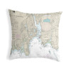 Long Island Sound Map Pillow 18x18 – Noncorded Indoor/Outdoor Main image