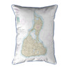 Block Island #2 Map Pillow 11x14 – Small Corded Decor Main image