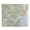 Betsy Drake St Simons Sound, GA Nautical Map Fleece Throw Main image