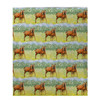 Betsy Drake Two Horses Fleece Throw Main image