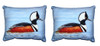 Pair of Betsy Drake Hooded Merganser Small Pillows 11X 14 Main image