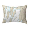 North Hero Island Map Pillow 16x20 – Noncorded Decor Main image