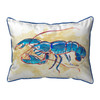 Betsy Drake Blue Lobster Small Indoor/Outdoor Pillow 11x14 Main image