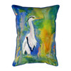 Betsy Drake D&B's Blue Heron Small Indoor/Outdoor Pillow 11x14 Main image