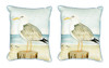 Pair of Betsy Drake Dick’s Sea Gulls Small Indoor/Outdoor Pillows Main image