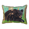 Betsy Drake Bear & Cub Small Indoor/Outdoor Pillow 11x14 Main image