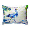 Betsy Drake Blue Egret Large Pillow 16x20 Main image