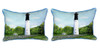 Pair of Betsy Drake Hunting Island Lighthouse Large Pillows 18 Inch x 18 Inch Main image