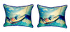 Pair of Betsy Drake Sailboat Small Outdoor/Indoor Pillows 11 Inch X 14 Inch Main image