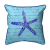 Betsy Drake Blue Starfish Extra Large 22 X 22 Indoor / Outdoor Pillow Main image