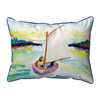Betsy Drake Pink Sailboat Extra Large 20 X 24 Indoor / Outdoor Pillow Main image
