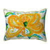 Betsy Drake Orange Octopus Small Indoor/Outdoor Pillow 11x14 Main image