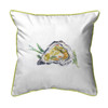 Betsy Drake Oyster Shell Small Indoor/Outdoor Pillow 12x12 Main image