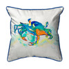 Betsy Drake Orange Crab Small Indoor/Outdoor Pillow 12x12 Main image