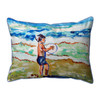 Betsy Drake Boy & Surf Indoor/Outdoor Extra Large Pillow 20x24 Main image