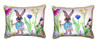 Pair of Betsy Drake Happy Bunny Large Pillows 16 Inch X 20 Inch Main image