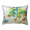 Betsy Drake Colorful Palms  Indoor/Outdoor Extra Large Pillow 20x24 Main image
