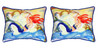 Pair of Betsy Drake Resting Mermaid Large Pillows 16x20 Main image