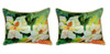 Pair of Betsy Drake Magnolia Large Pillows 15 Inch x 22 Inch Main image