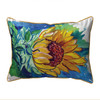 Betsy Drake Windy Sunflower Extra Large Zippered Pillow 20x24 Main image