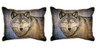 Pair of Betsy Drake Grey Wolf Large Pillows 15 Inch x 22 Inch Main image