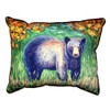 Betsy Drake Black Bear Extra Large Zippered Pillow 20x24 Main image