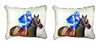 Pair of Betsy Drake Horse & Jockey Large Pillows 16 Inch X 20 Inch Main image