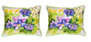 Pair of Betsy Drake Clematis Large Indoor/Outdoor Pillows 16x20 Main image