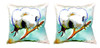 Pair of Betsy Drake Cotton ball No Cord Pillows 18 Inch X 18 Inch Main image