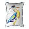 Betsy Drake Vertical Blue Heron Extra Large 24 X 20 Indoor / Outdoor Pillow Main image