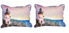 Pair of Betsy Drake Light House Large Pillows 15 Inch x 22 Inch Main image