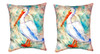 Pair of Betsy Drake Pelican on Rice No Cord Pillows 16 Inch X 20 Inch Main image