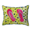 Betsy Drake Colorful Flip Flops Extra Large 20 X 24 Indoor / Outdoor Pillow Main image
