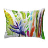 Betsy Drake Abstract Bird of Paradise No Cord Pillow 16x20 Main image