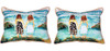 Pair of Betsy Drake Twins on Rocks Large Indoor/Outdoor Pillows Main image